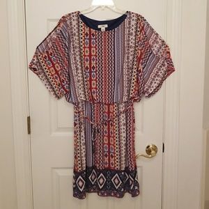 Aztecan Print Light Weight Dress
